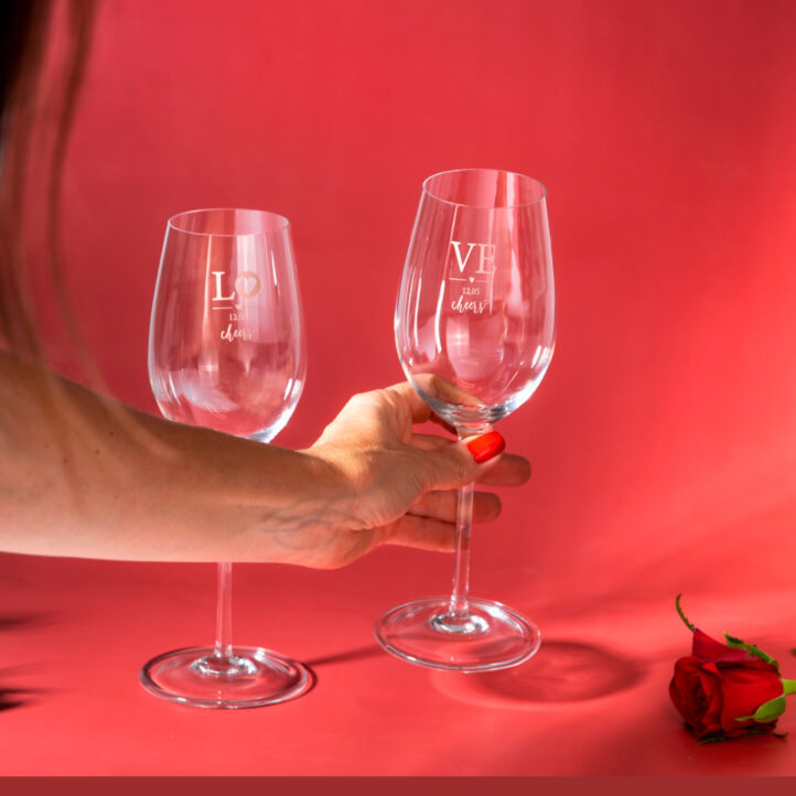 Jogo 2 Taças de Cristal Para Vinho - Foto Sottile Casa