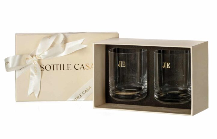Dica de presente para o Dia dos Pais: Jogo com 2 Copos de Cristal para Whisky On the Rocks com Caixa Presente